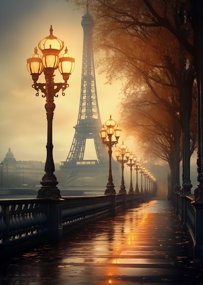 Paris Eiffel Tower Autumn