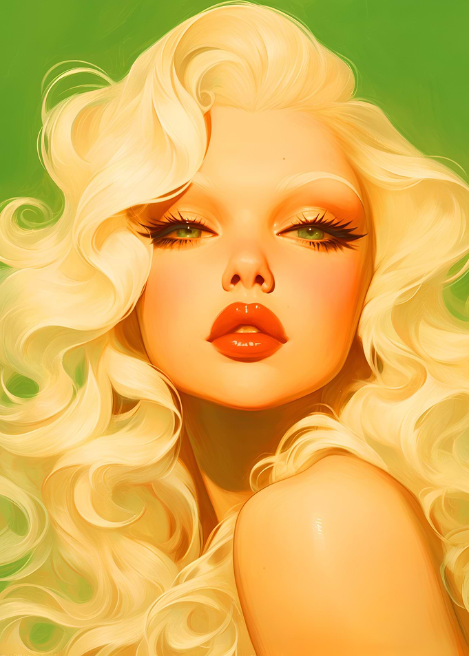 Sexy Blond Pinup Model Hot