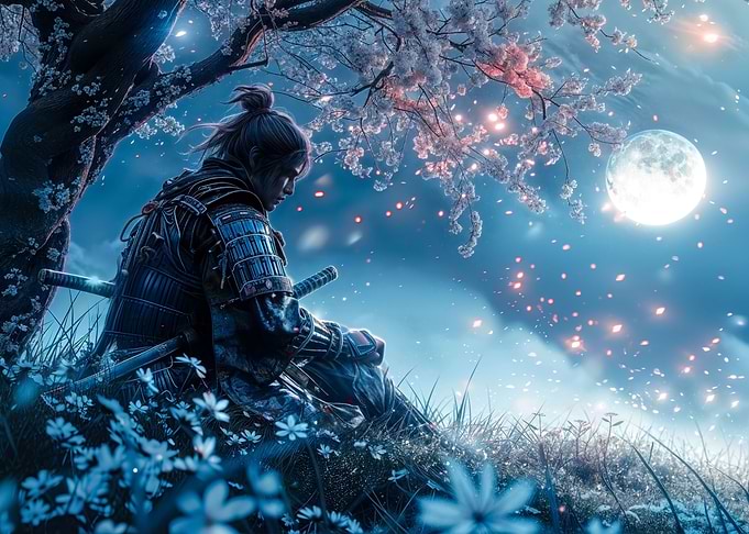 samurai and the moon