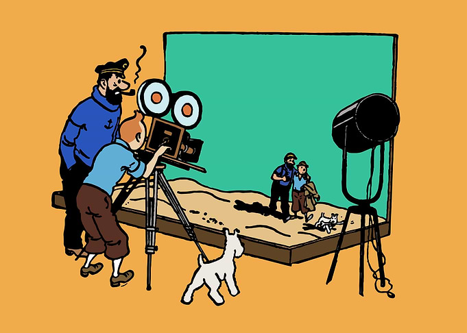 tintin back stage