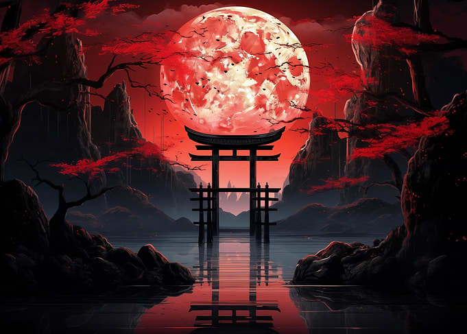 Torii gate middle lake