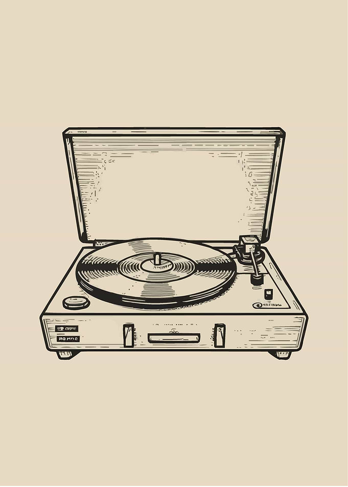A record player