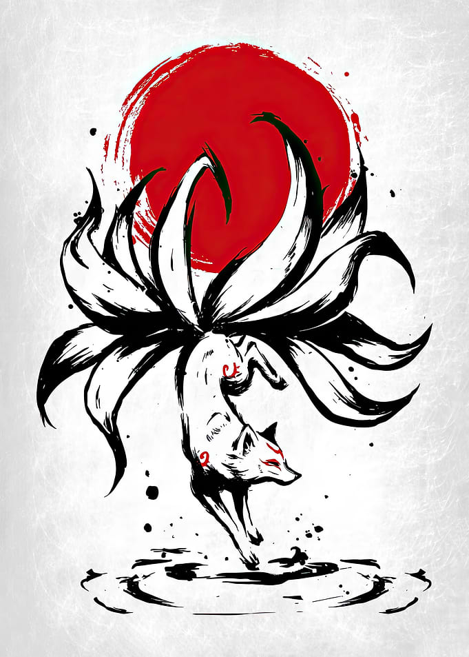 Kitsune Nine Tailed Fox