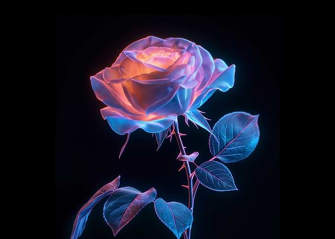 Dual Bloom Abstract Floral