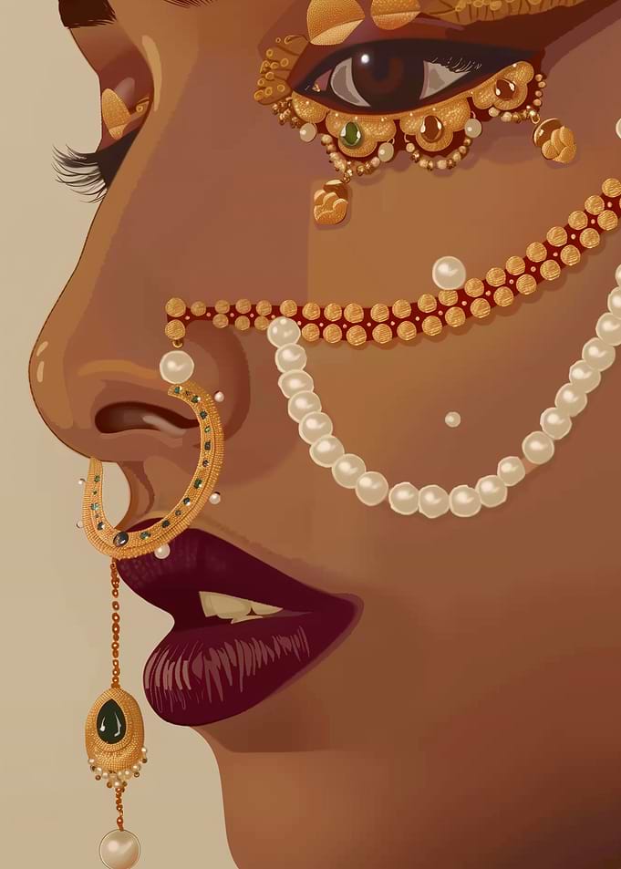 Indian art with gold