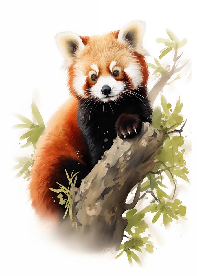 Red Panda Watercolor