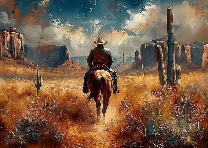 Lone cowboy of the Wild