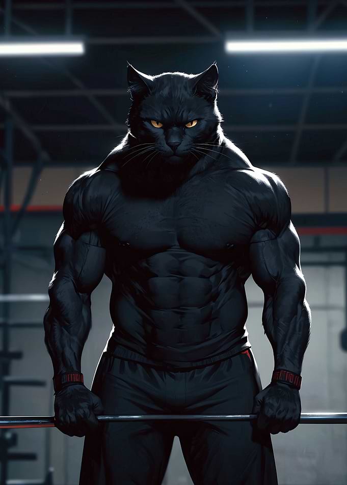 Gym Cat Motivation