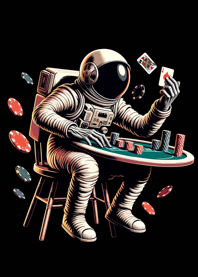 Gambling Astronaut pop art