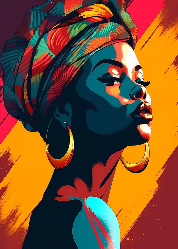 african woman art