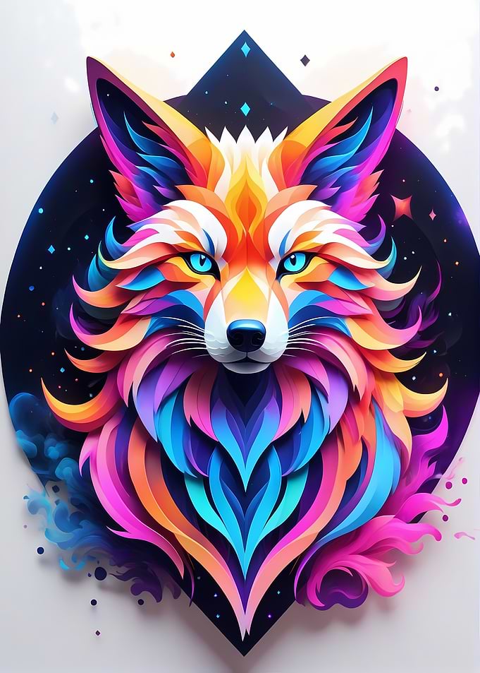 Neon Colorful Animal