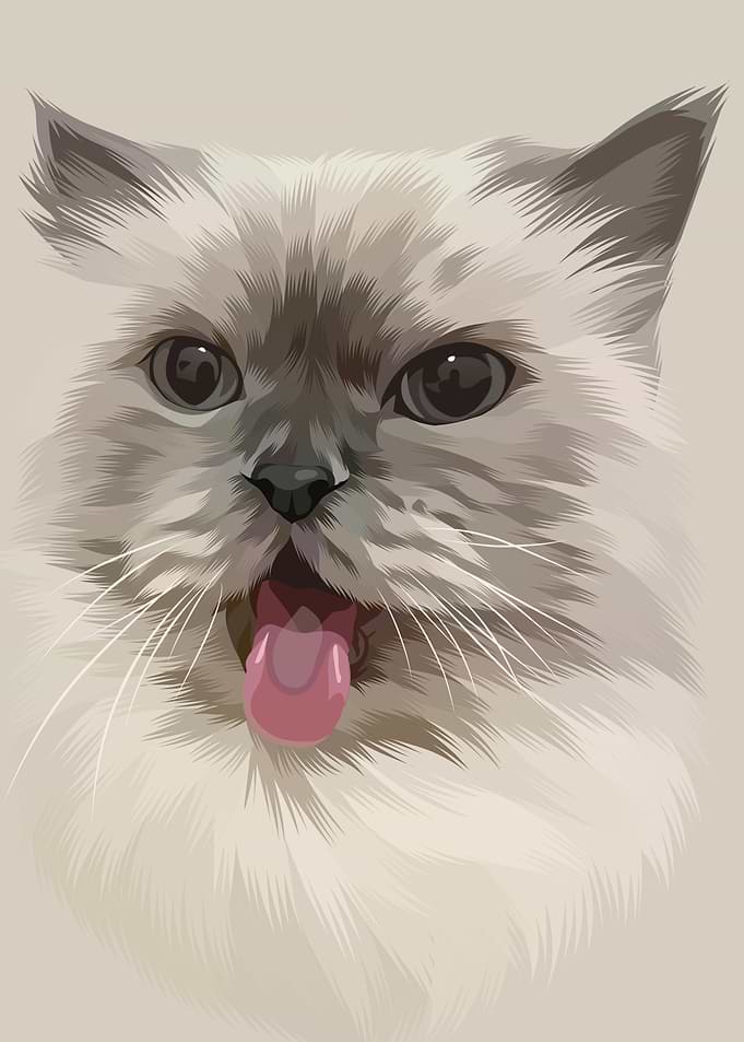 Cute Cat with his Tongue