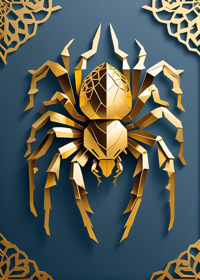 Paper Gold Tarantulas