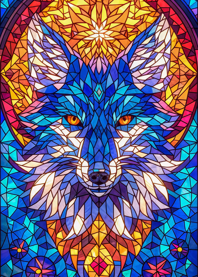 Wolf Stained Glass