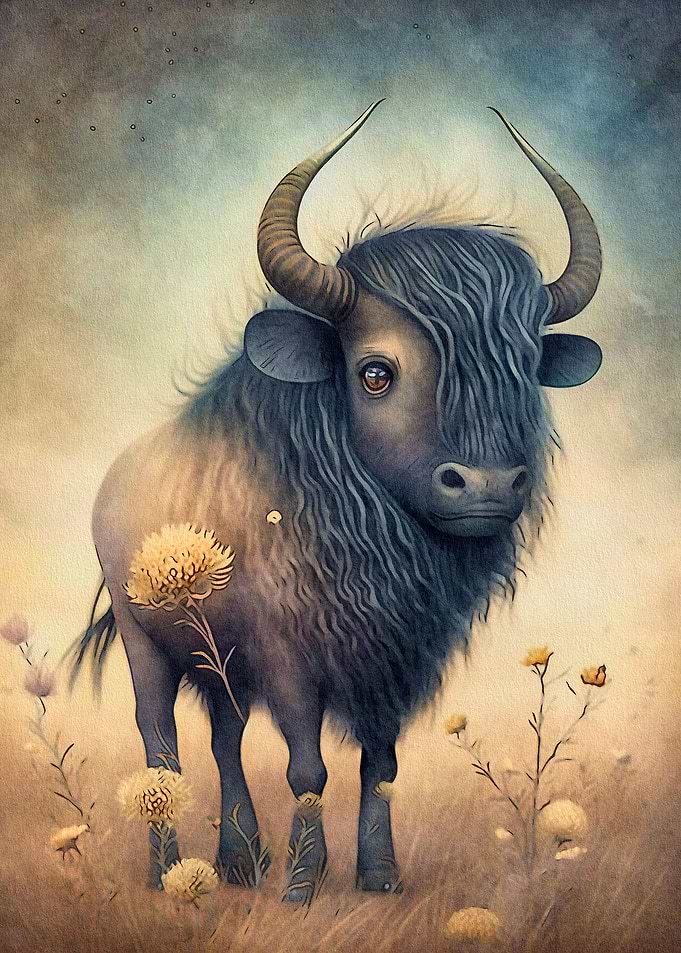 cute baby buffalo