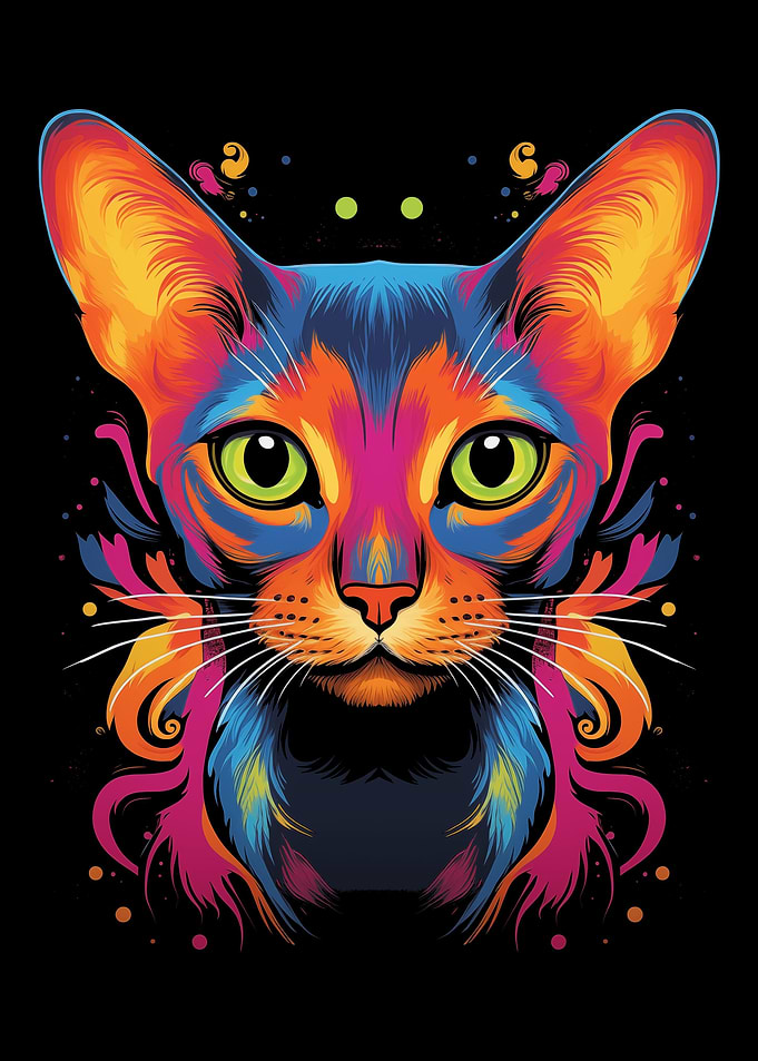 Abyssinian Cat Pop Art