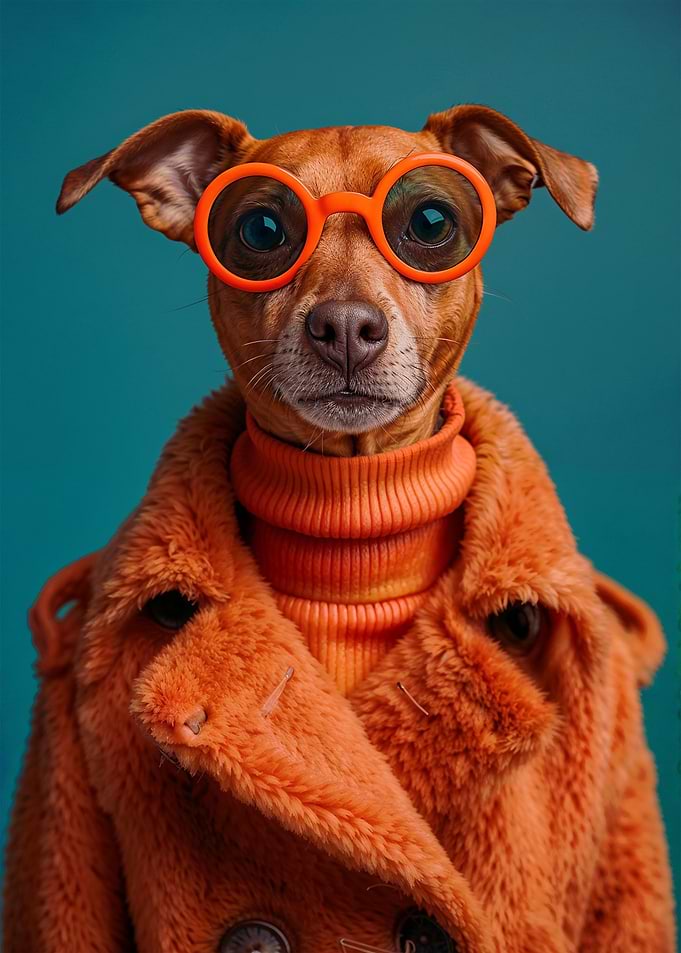 dog wearing 1960s