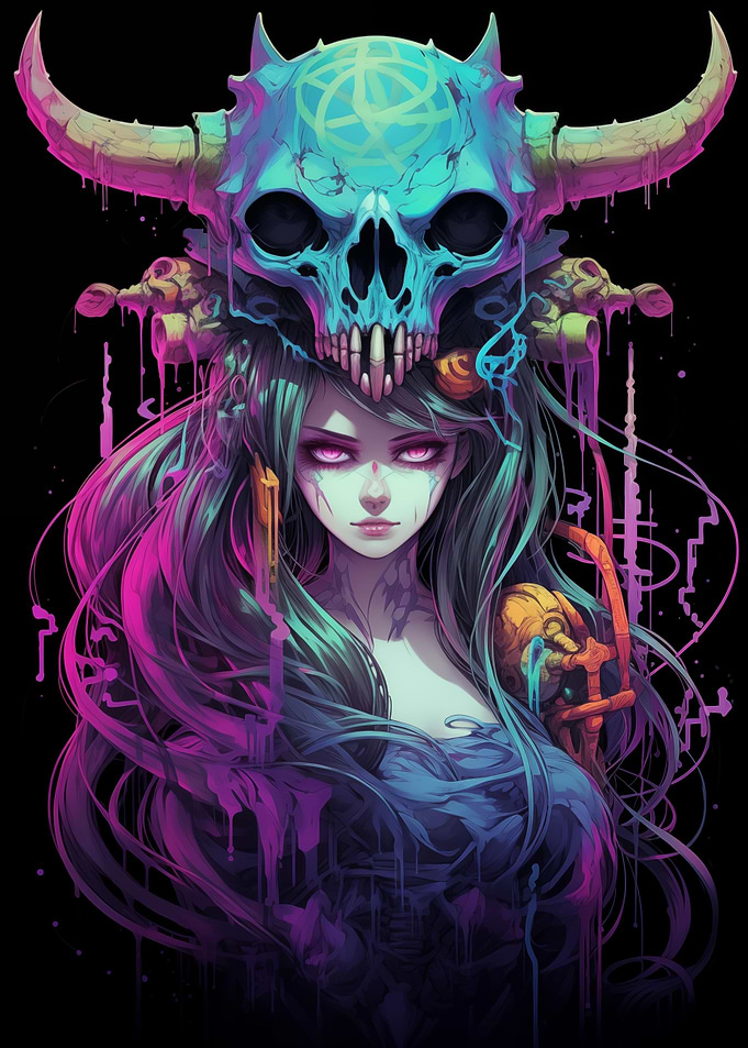 Cyberpunk woman
