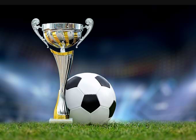 Football ball and cup
