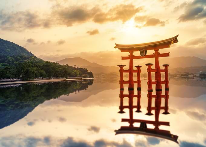 mountains japan temple