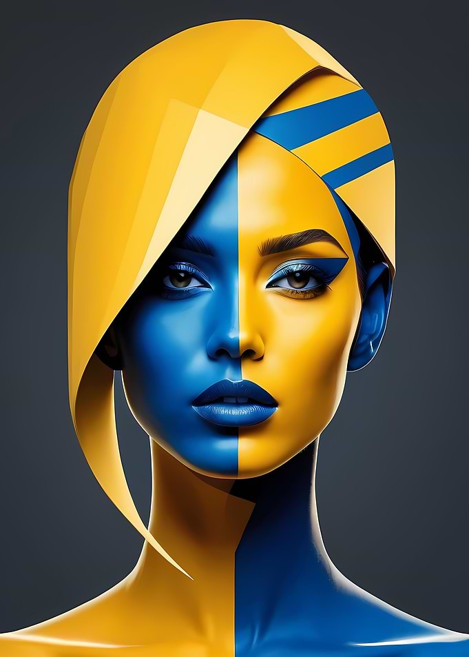 Geometric woman pop art 7