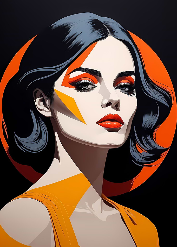 Woman portrait pop art 4