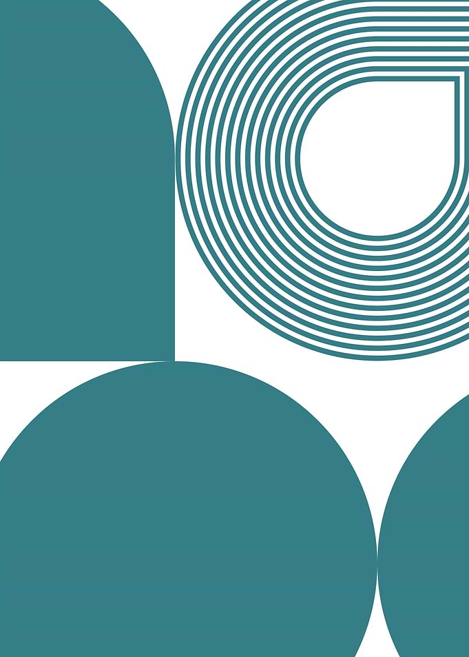 Bauhaus aqua big shapes