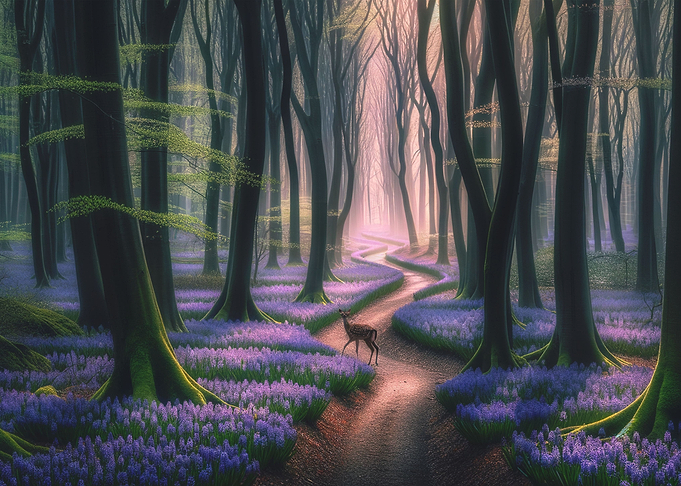 Morning walk in the forest