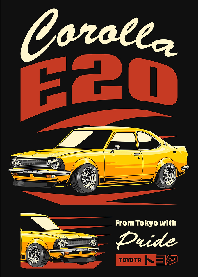 Retro Corolla E20 JDM Car