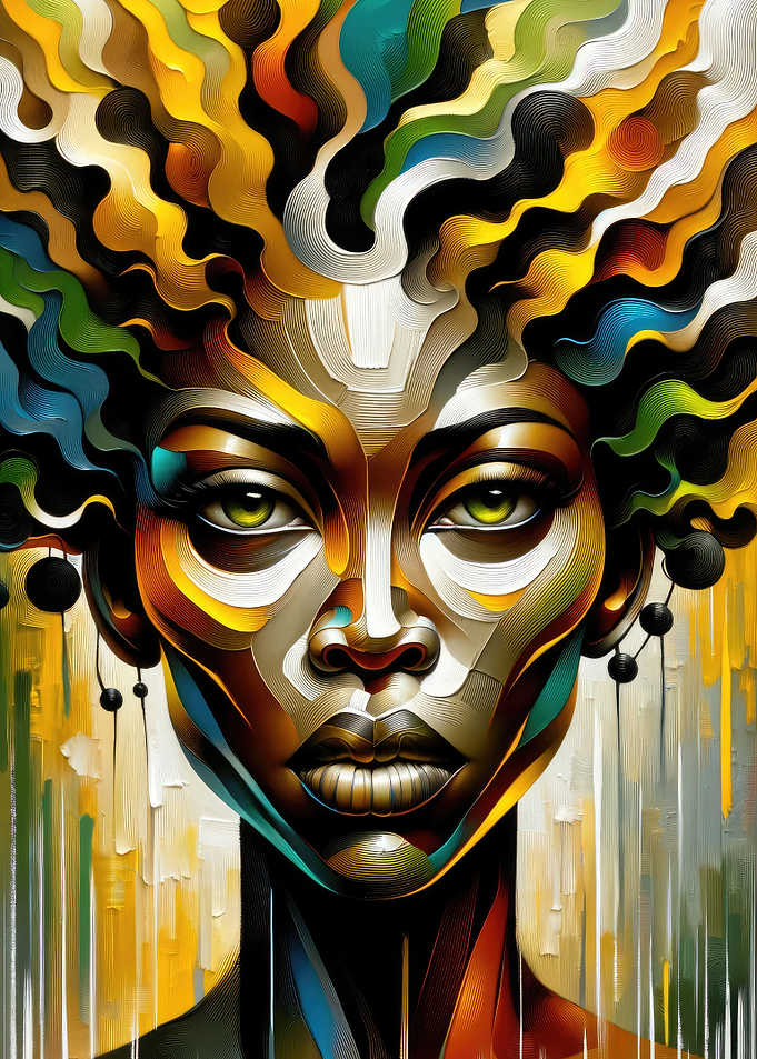 Vibrant Expressionist Lady