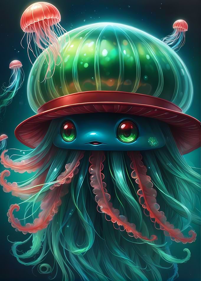 Jellyfish with Hat