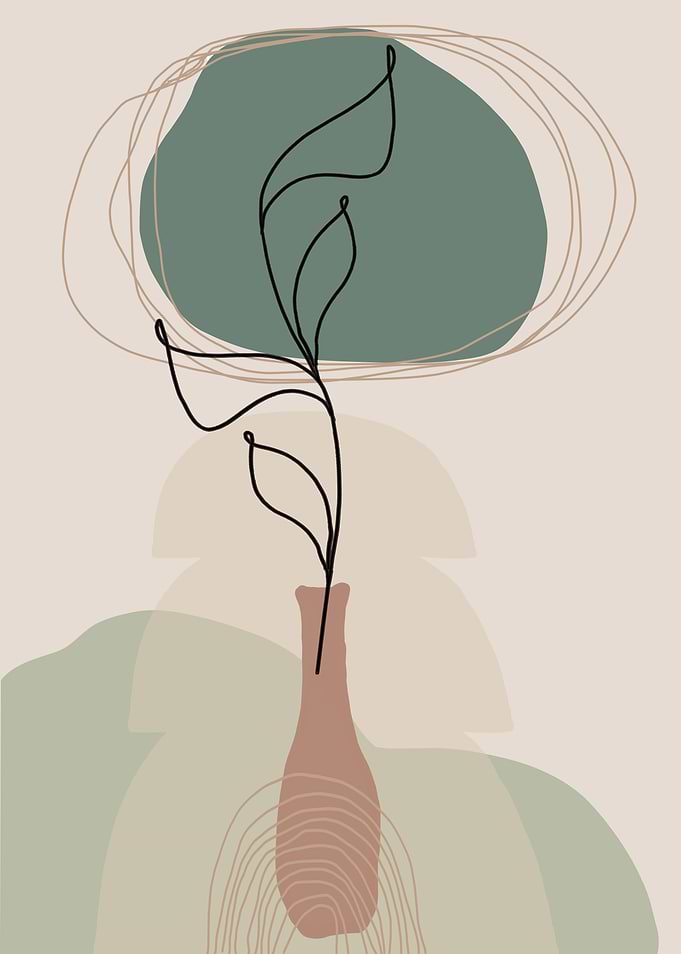 Boho Zen Minimal Floral
