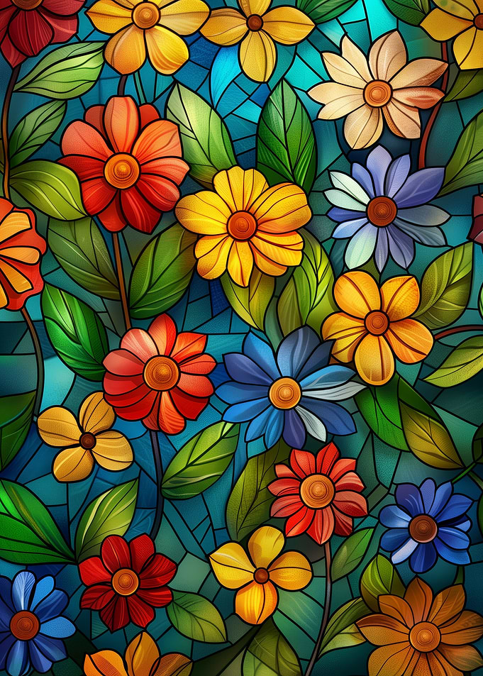 Stained Glass Flowers