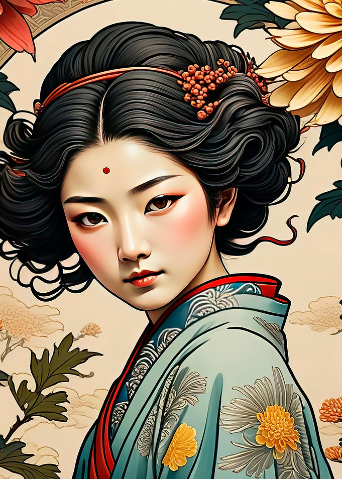 China Floral Girl