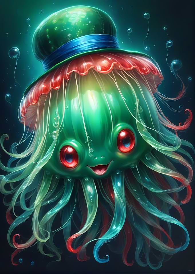 Jellyfish with Hat