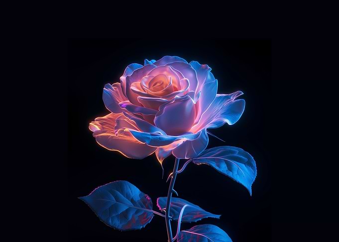 Electric Rose Glowing