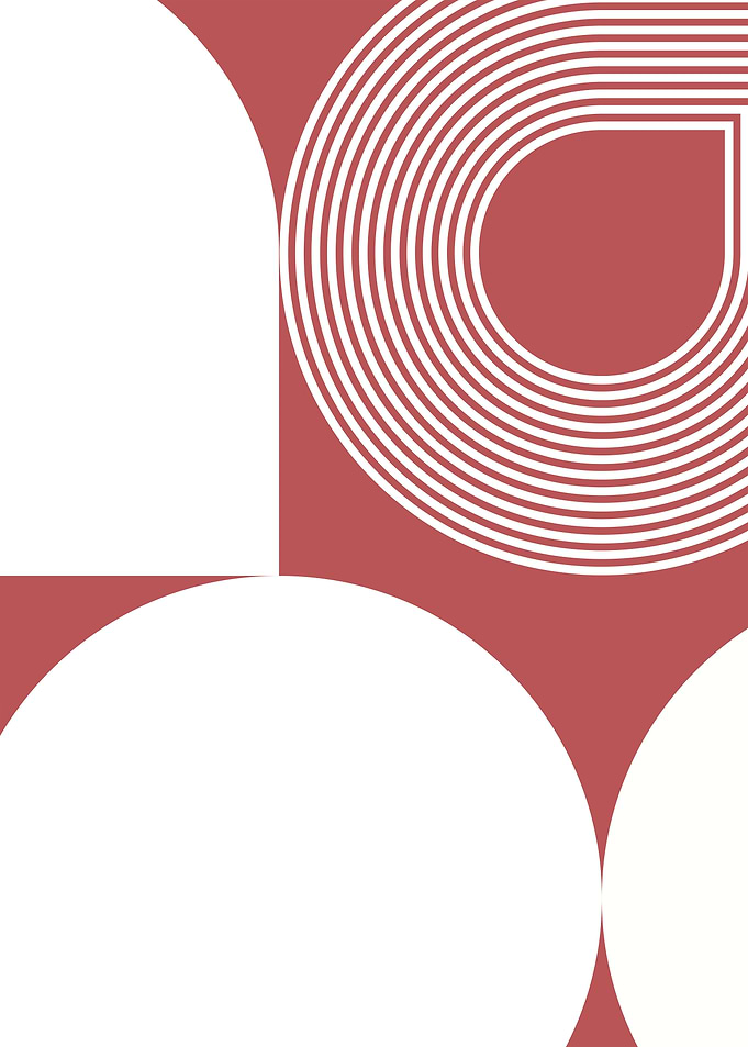 Bauhaus red big shapes