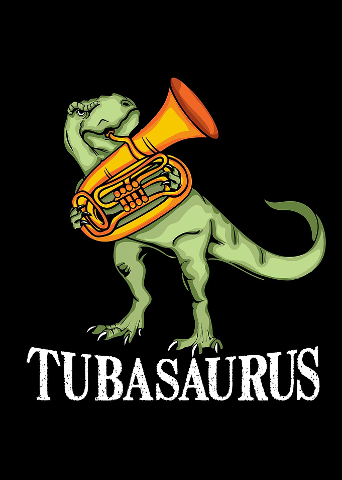 Tuba Gift Kids Dinosaur