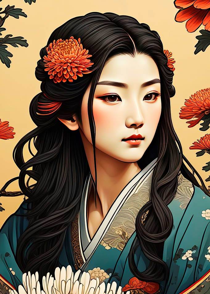 Chinese Floral Girl