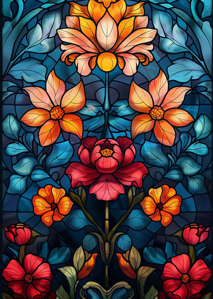 Stained Glass Flowers