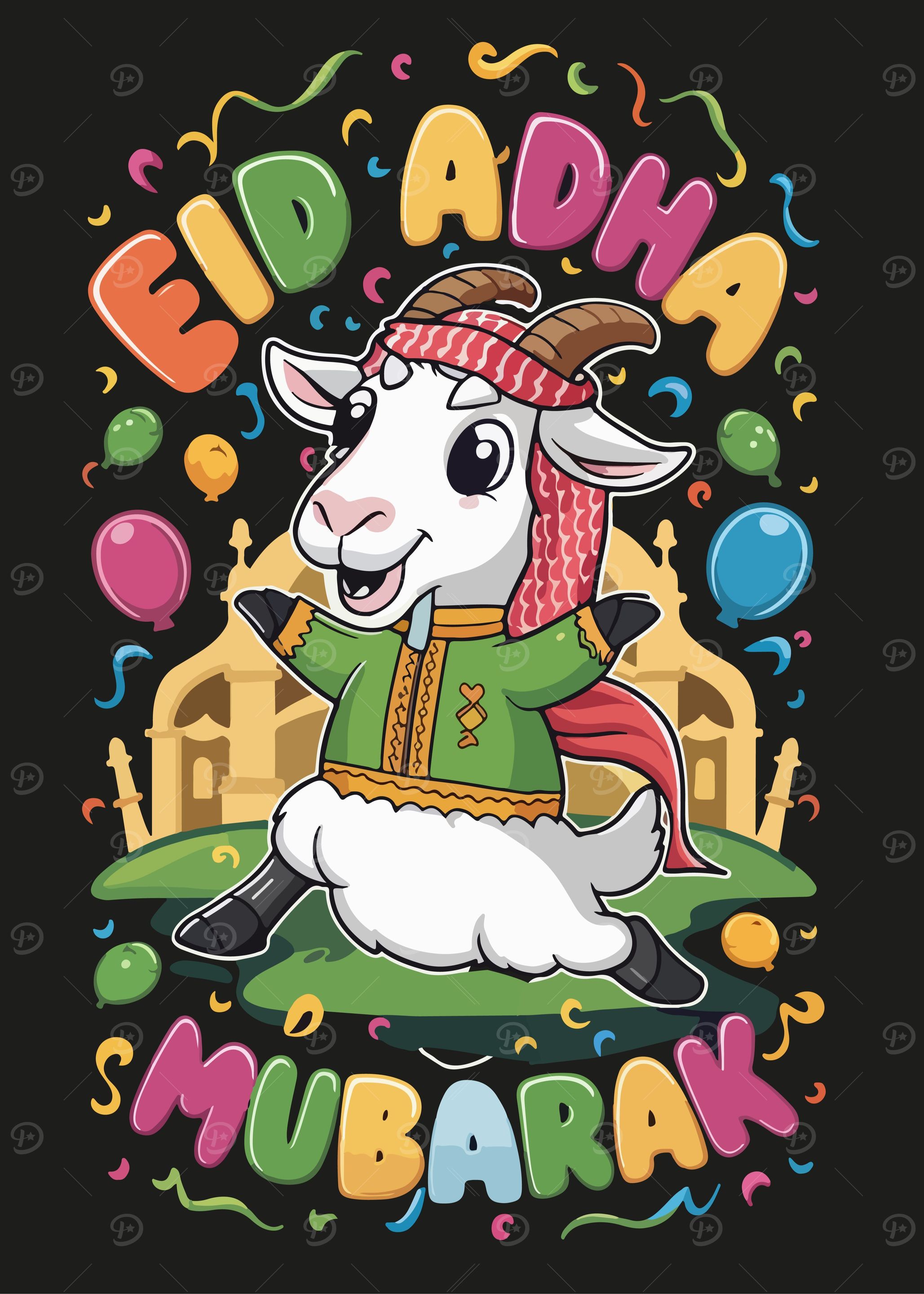 Eid Adha Mubarak Cheerful