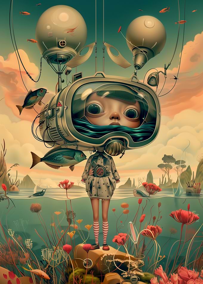Anime vintage space girl