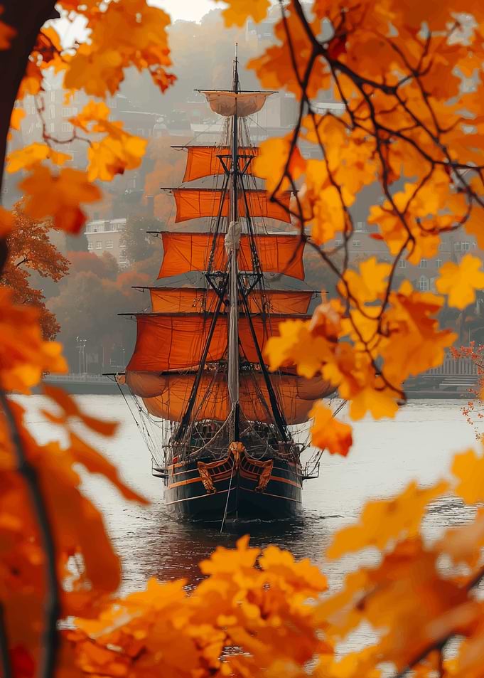 orange pirate ship