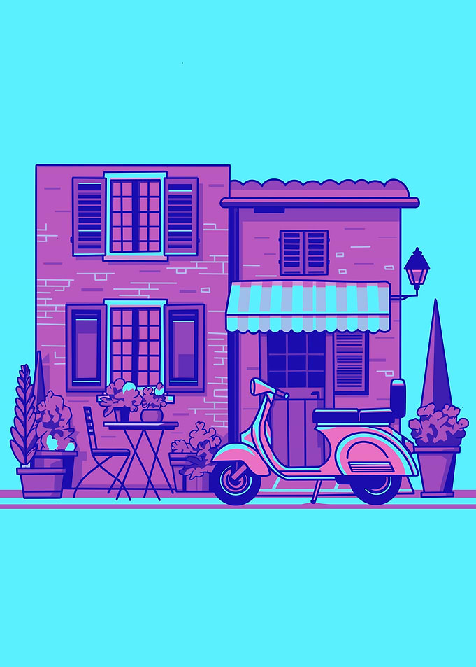Vintage Italia Neon Style