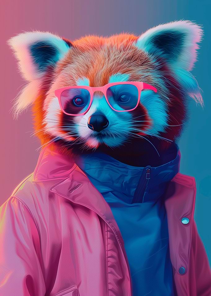 Red Panda Miami Portrait