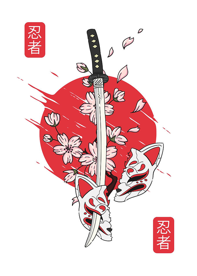 Katana with Cherry Blossom