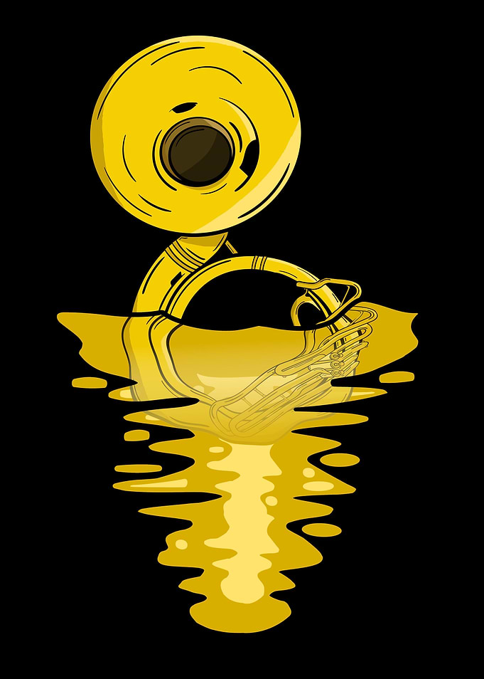Sunset Sousaphone Player
