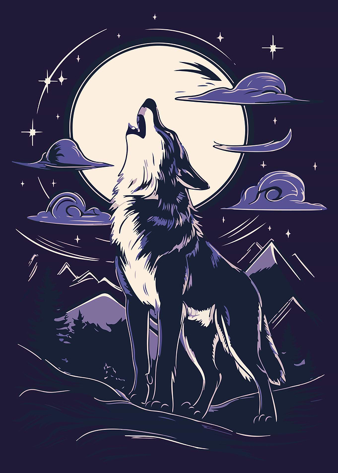 Night Wolf A Minimalist