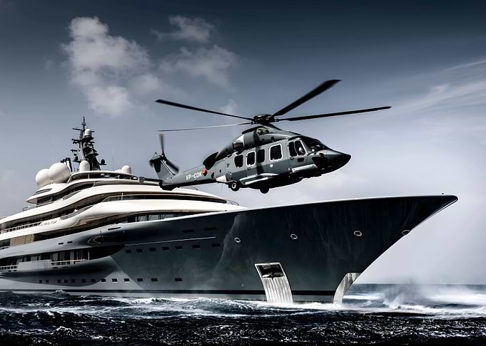 Helicopter boat