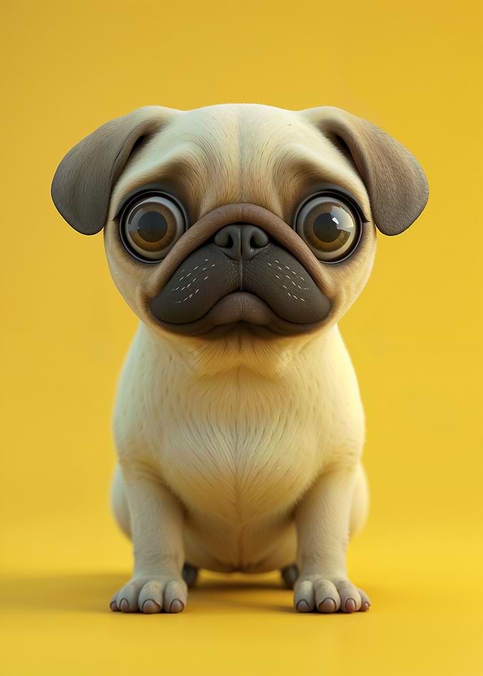 cute pug dog